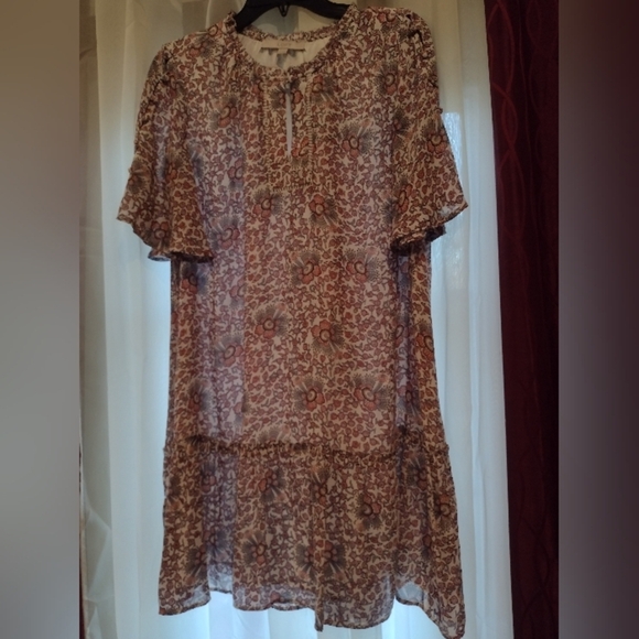 LOFT Floral Midi Dress - Picture 1 of 4